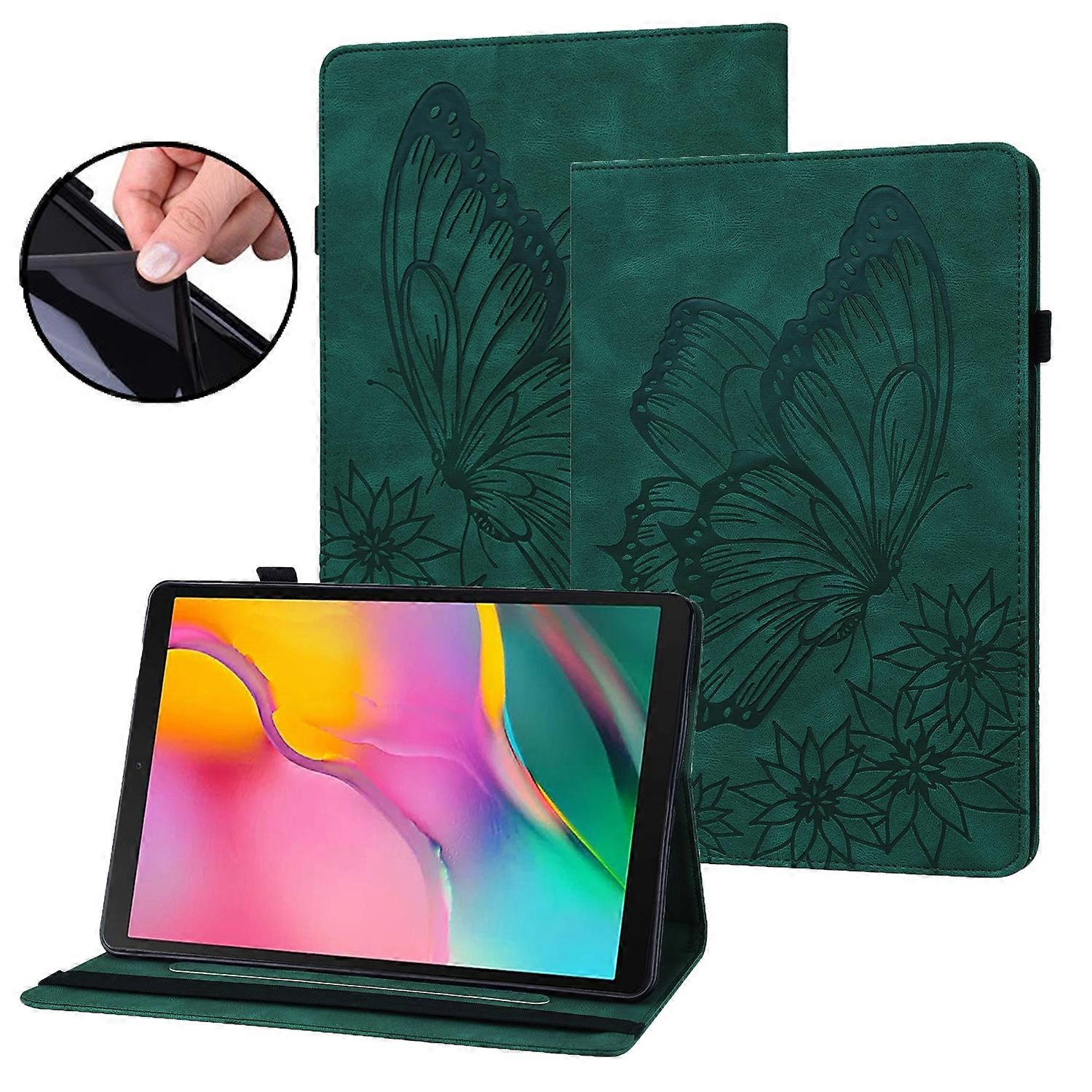 For Amazon Kindle Paperwhite 4 / 3 / 2 / 1 Big Butterfly Embossed Smart Leather Tablet Case