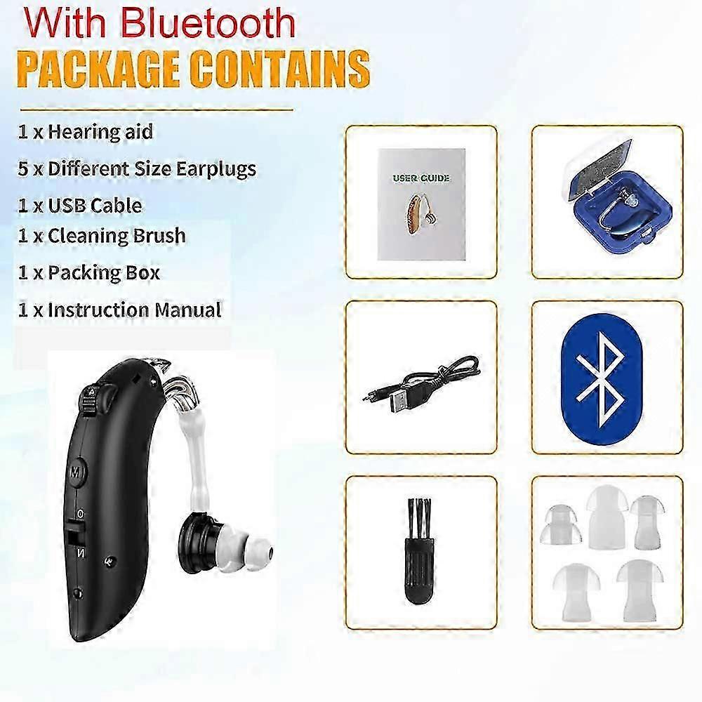 Bluetooth Hearing Aid Amplifiers Usb Charge Hearing Aids Audifonos Sound Devices Volume Control Adjustable Tone Loss Ompensation