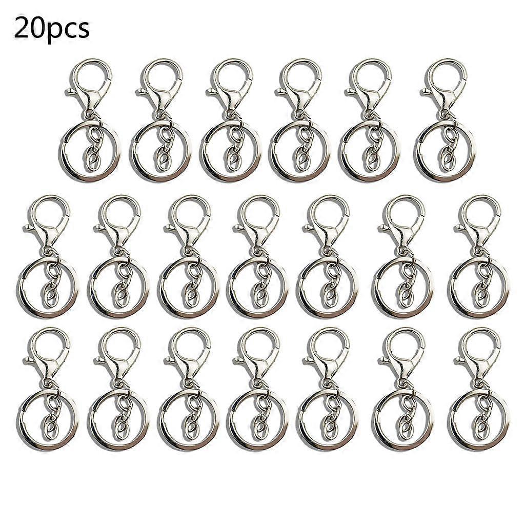 Lobster Clasps Swivel Trigger Snap Hooks Bag Keychain Waist Buckle Key Ring Keys Pendants Holders Metal Key Chains  Silver