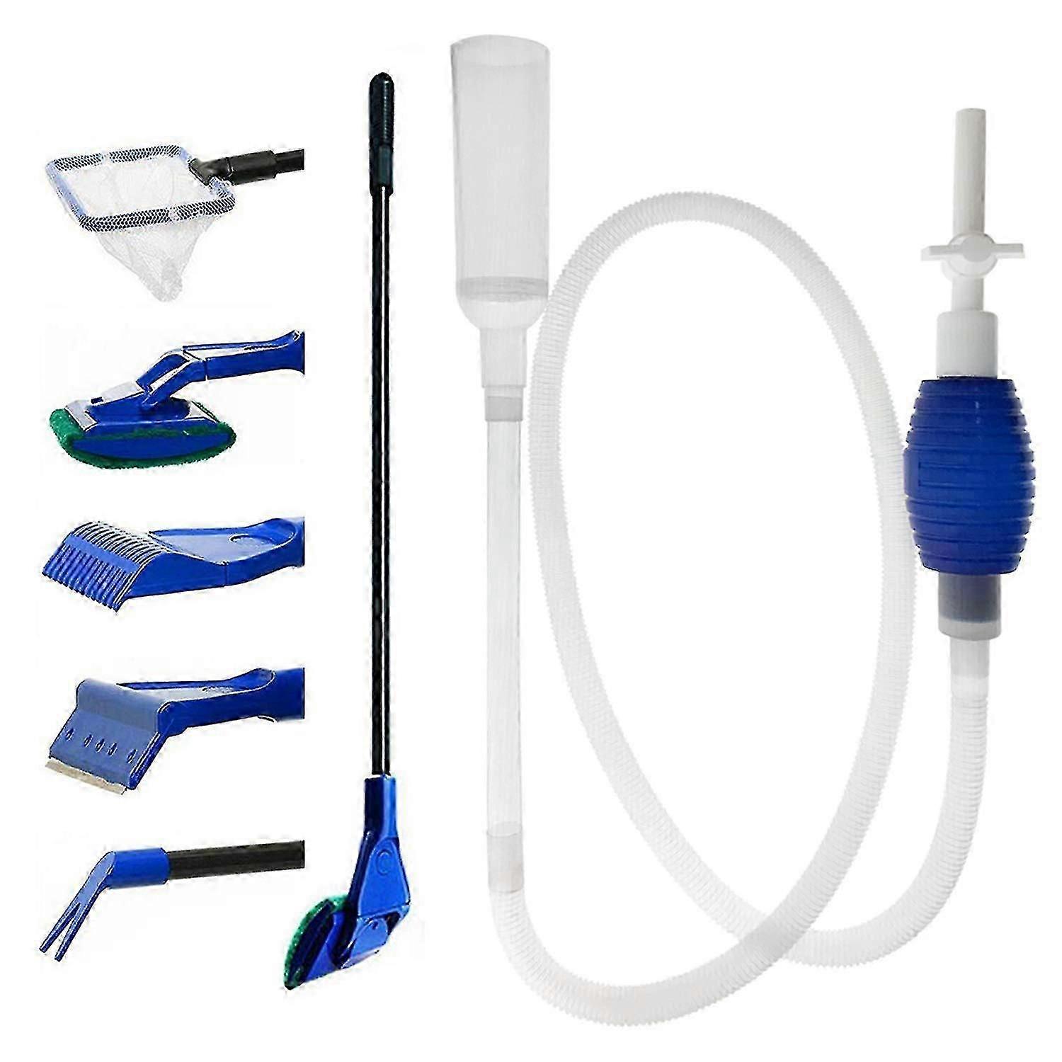 Aquarium Fish Tank Cleaning Tool Tool Seaweed Scraper Set 5 In 1 And Fish Tank Gravel Cleaner