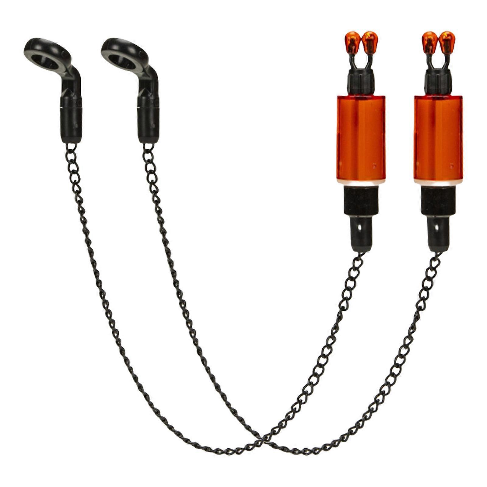 2pcs Fishing Swingers Fishing Bites Alarm Bobbins Hanger Carp Bites Indicator Sensitive Alarm Swingers Chain Indicator Red