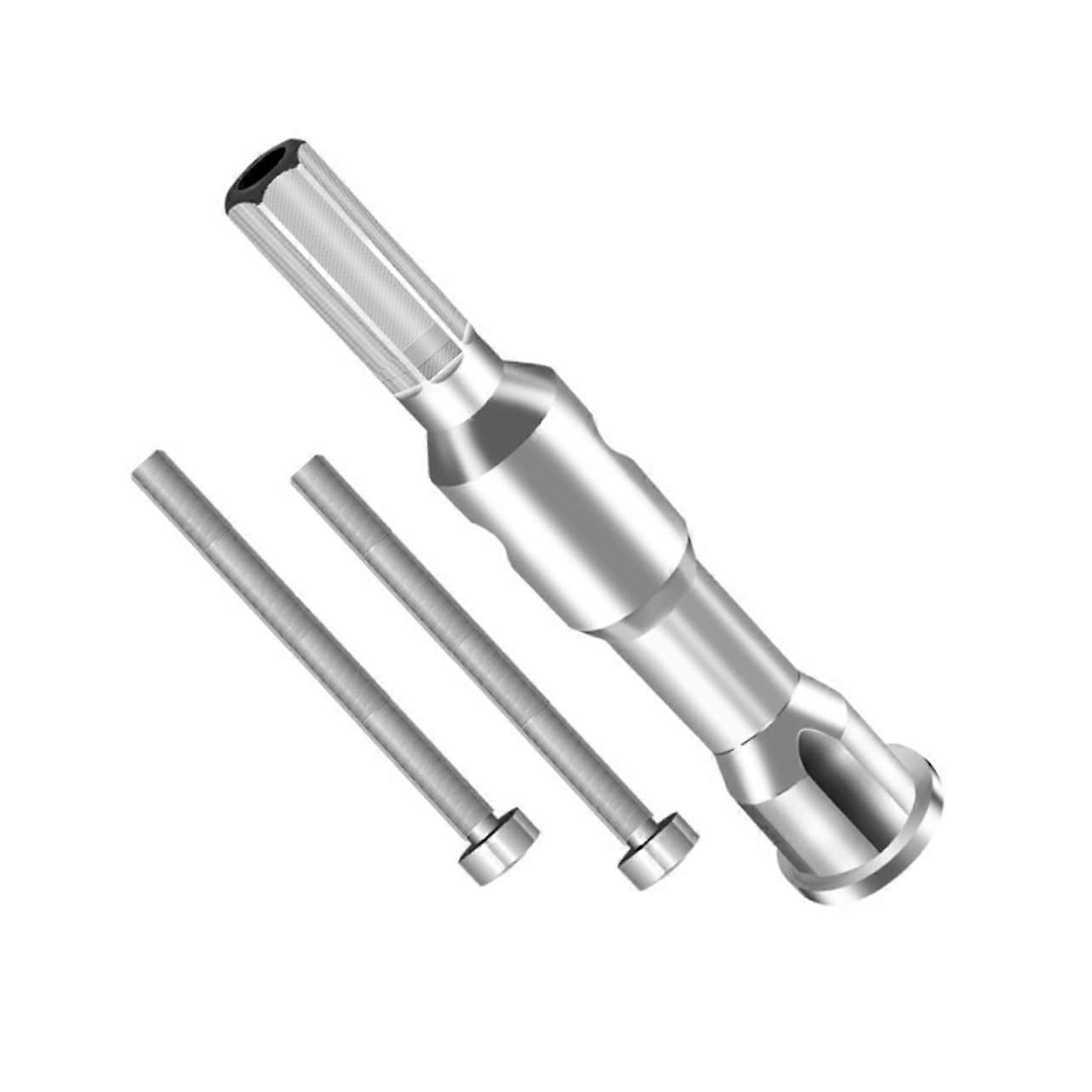 1 Set Wire twisting tool Wire and twisting tool for drills Compact size Galvanized steel Heat resistant 10.5X2CM Silver