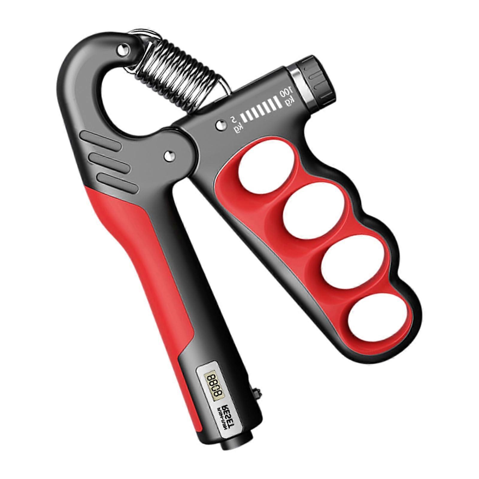 Handgrip Strengthener for Wrist and Forearm, Adjustable Strength Trainer with Red Design, Ergonomic Forearm Gripper