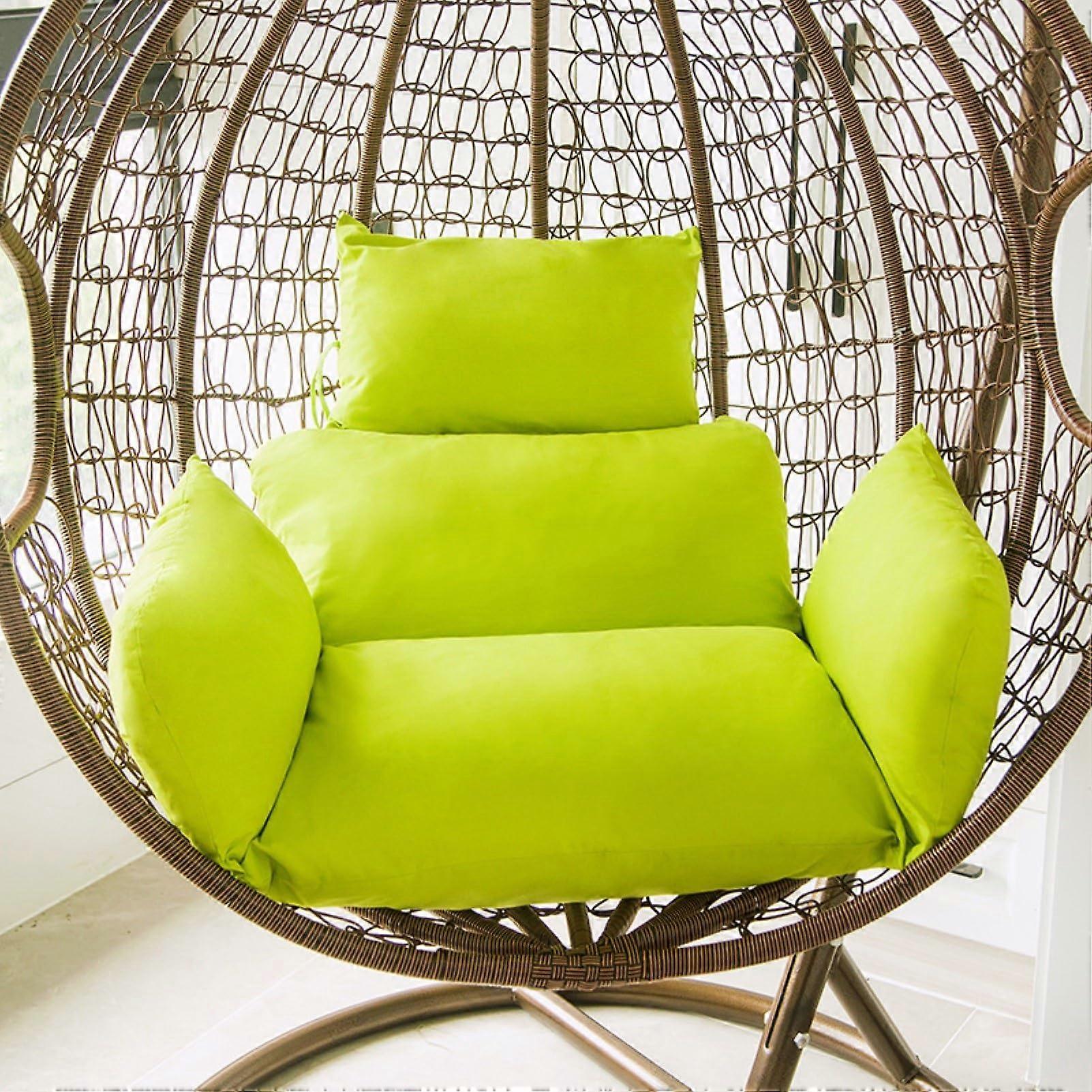 Breathable, thick replacement cushions for hanging egg chairs, outdoor swing chair pads C, green C green unit size Ref: 5003