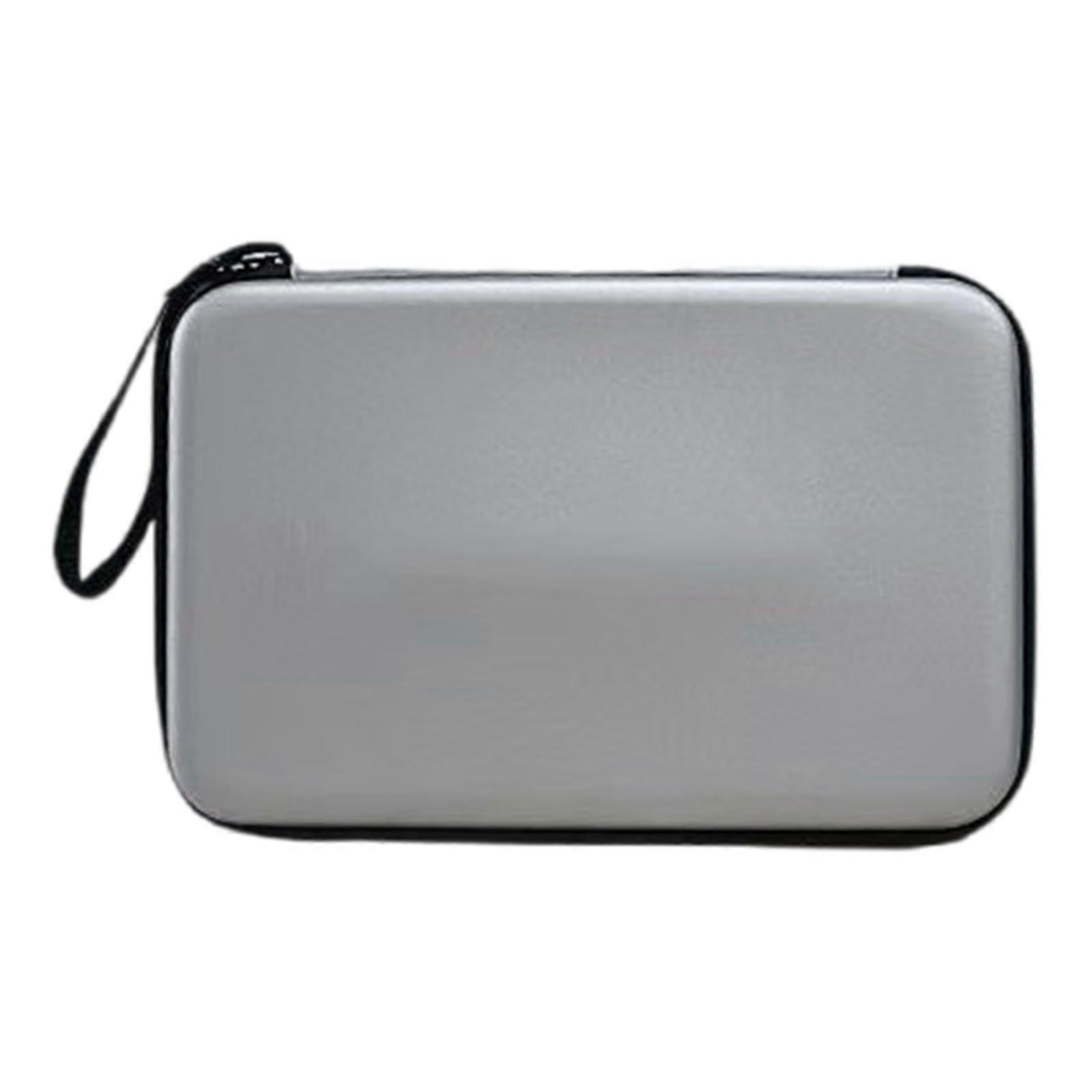 Portable Waterproof Hard Table Tennis Racket Case for Ping Pong Paddles, Lightweight Silver Shell Design