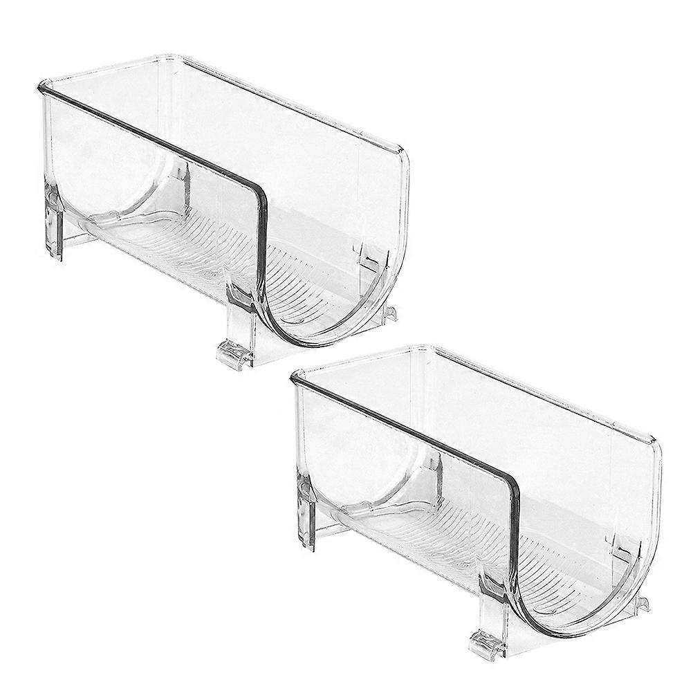 Storage Rack for Floor Use Transparent Plastic 2Pcs Stackable Design Fits Any Space