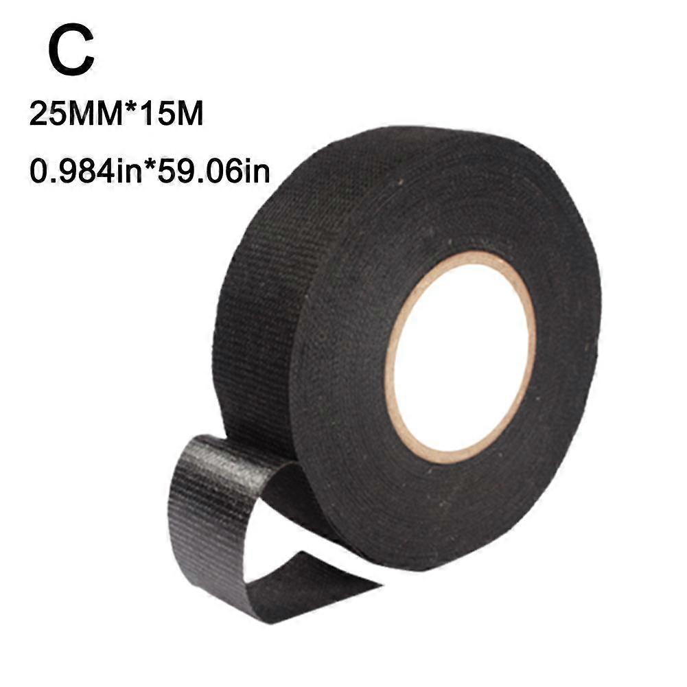 25mm*15m(C)$Flannel tape Electrical adhesive Wiring harness cloth Automobile engine compartment sound insulation line shielding cloth-based tape