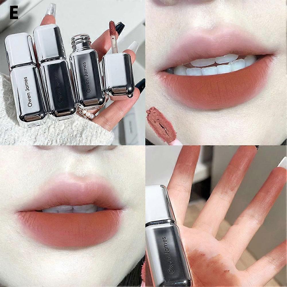 05# Cinnamon Milk Tea (E)$ Glazed Lip Mud Matte Velvet Not Easy to Fade White High Value Lipstick Lip Glaze 2.8g