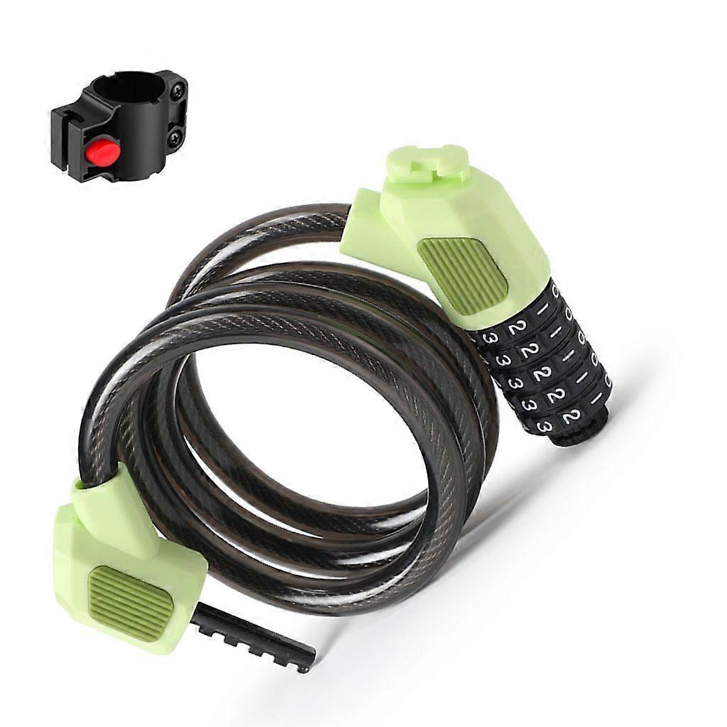 Bike Lock Cable 5Digits Resettable Combination Cable Lock, Bicycles Code Lock