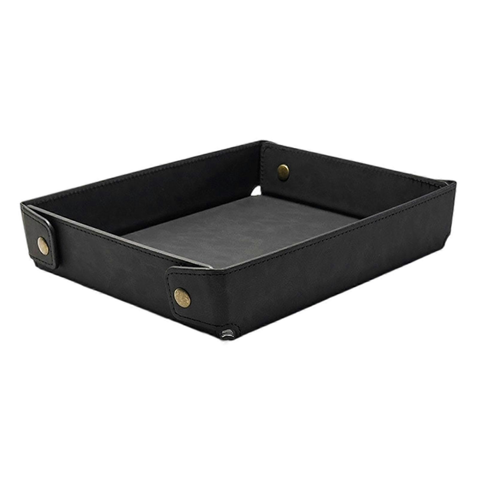 Valet Tray Catchall Tray Folding Display Key Storage Plate NightStand Organizer