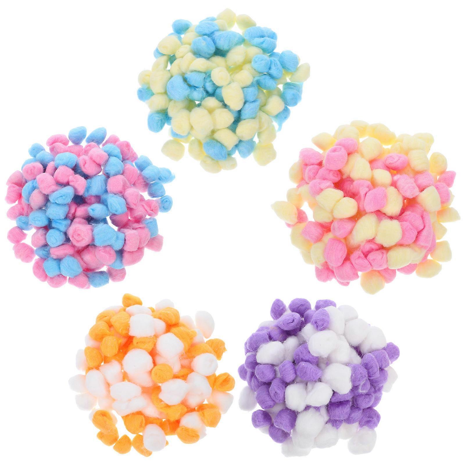 500pcs Colored Cotton Balls Warm Pom Pom Craft Decor for Family Fun DIY Projects