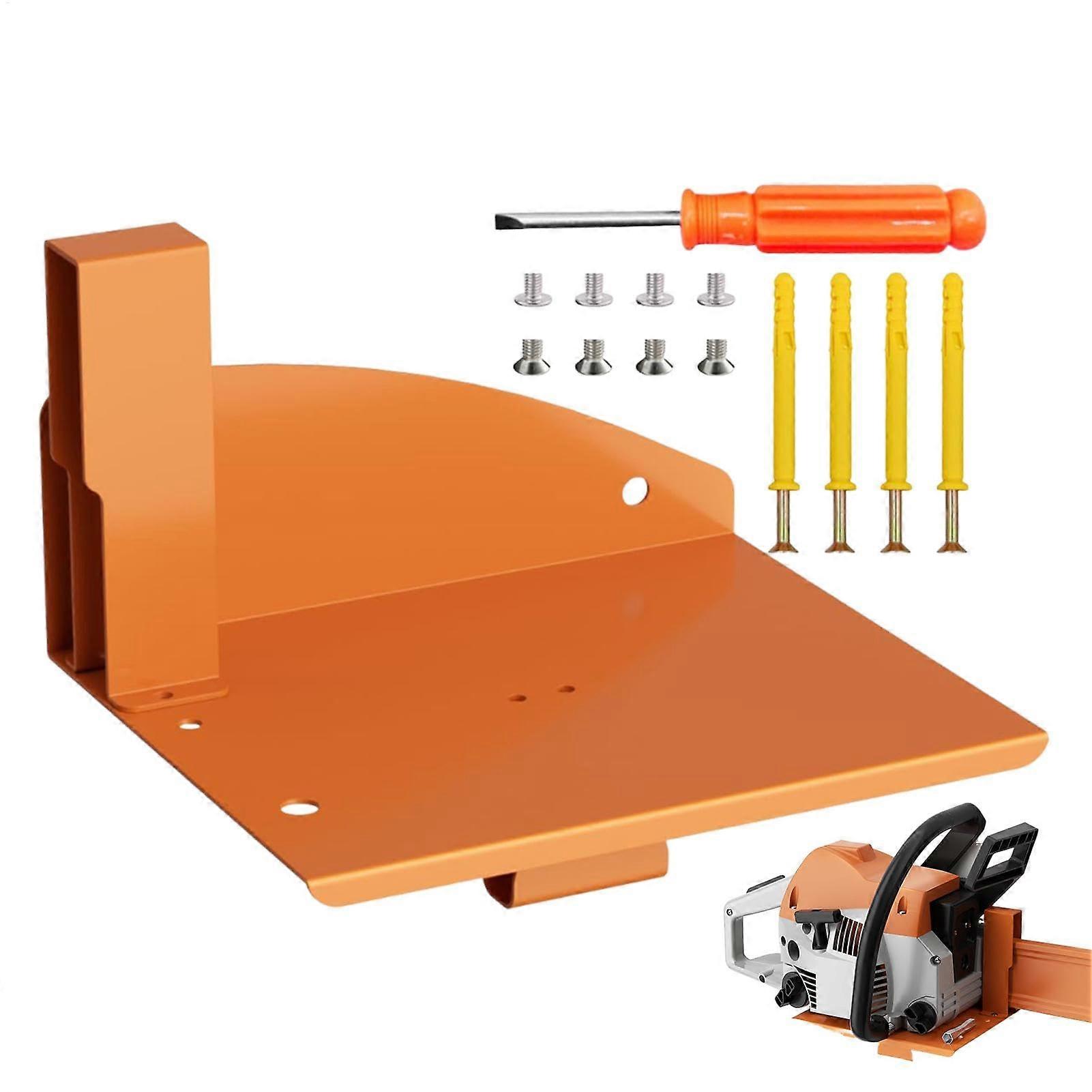 Kettensaegenwandhalterung Chainsaw Wall Mount for Tractor Heavy Duty Chainsaw Display Holder for Weedeater Garage Shelf