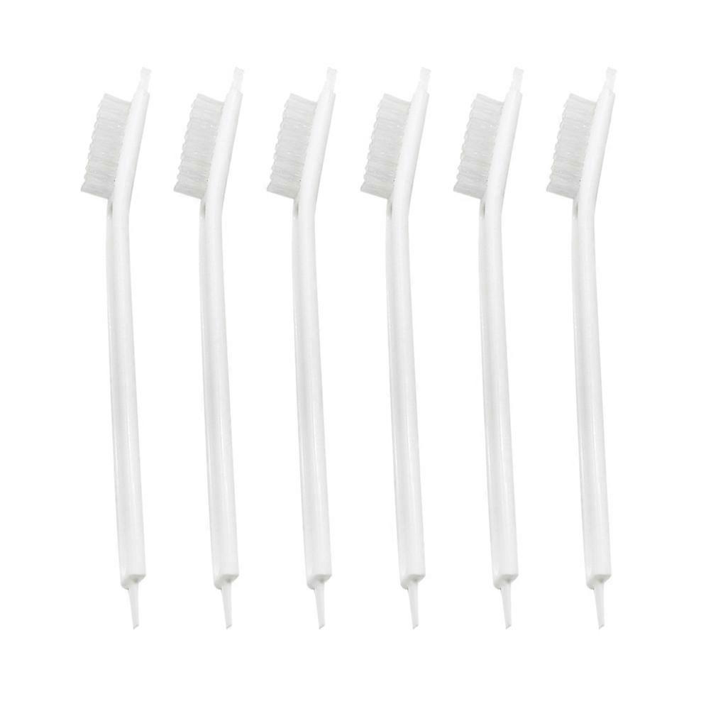 Cleaning Brush for Home Use with Long Handle and Nylon Bristles for Juicer Soymilk Machine 6 Pieces White