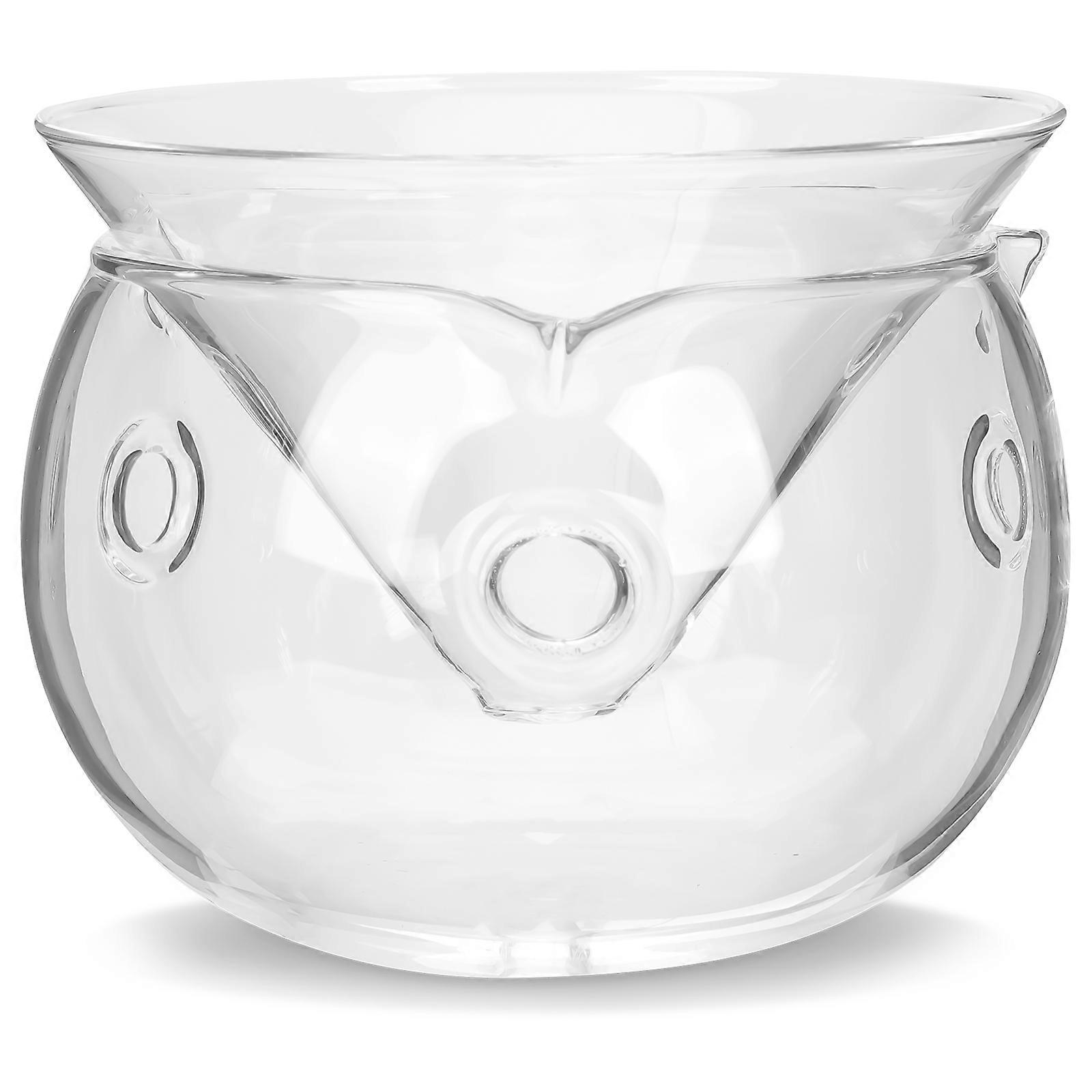 Decorative Glass Bowl with Ice Chamber   Multi Functional Chiller Server for Salads, Fruits, and Cocktails at Parties and Gatherings