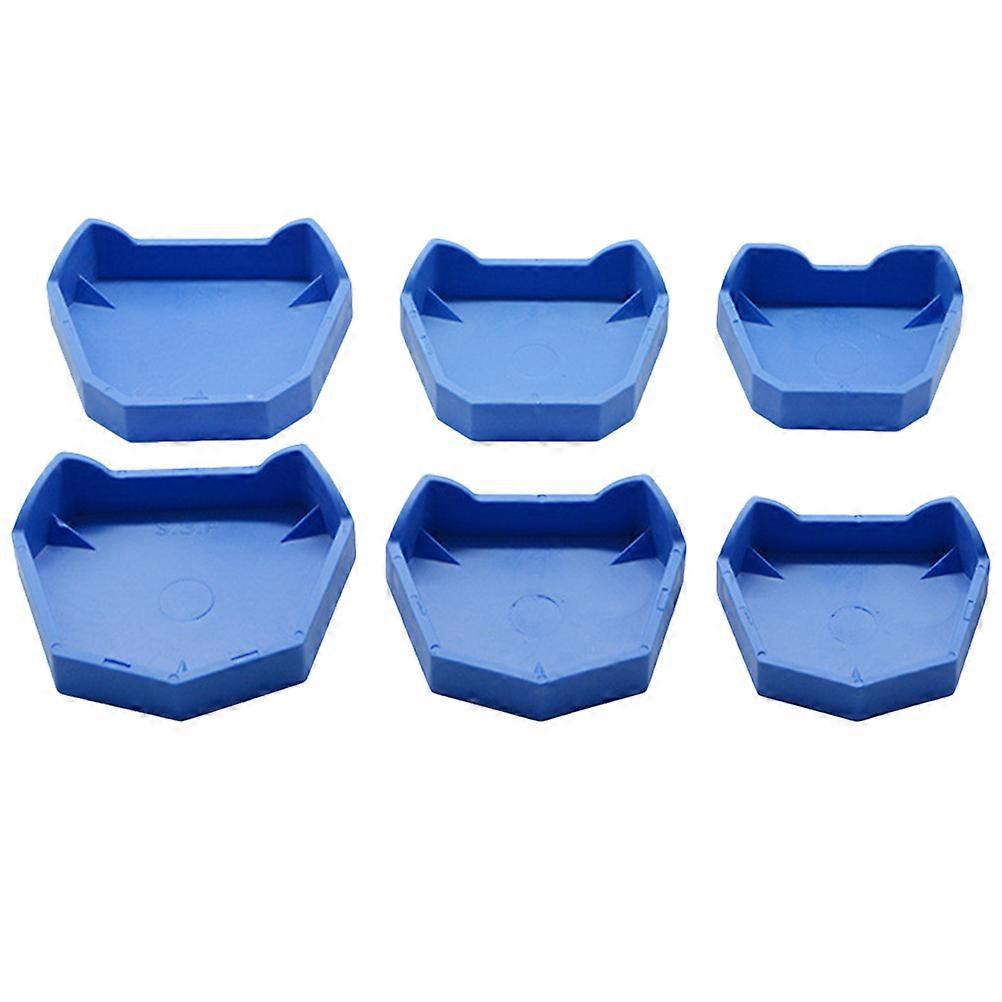 Blue Silicone Base Former Set for Labs 6pcs in Different Sizes Clean and
