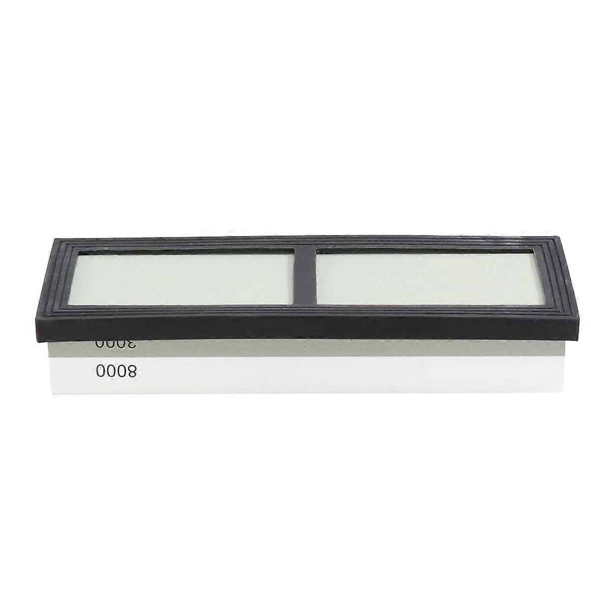 Simple Convenient Sharpening Stone Double-Layer Grindstone for Home Use Durable Safe White Corundum 1Set