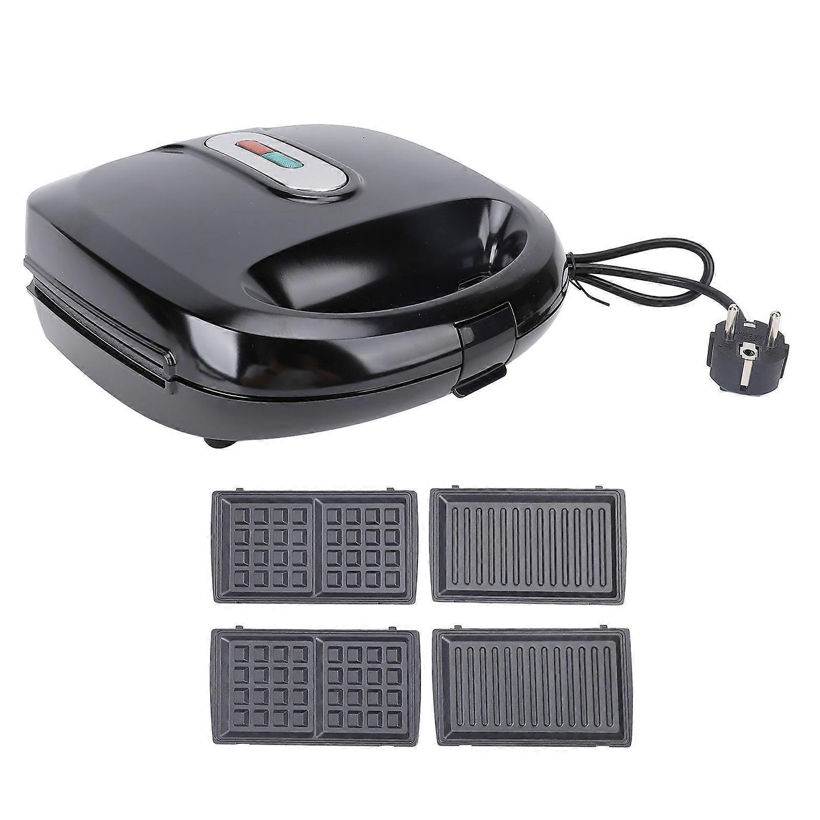 3 in 1 Breakfast Nut Panini Waffle Maker Machine Non Stick Easy to Clean Breakfast Station for Home