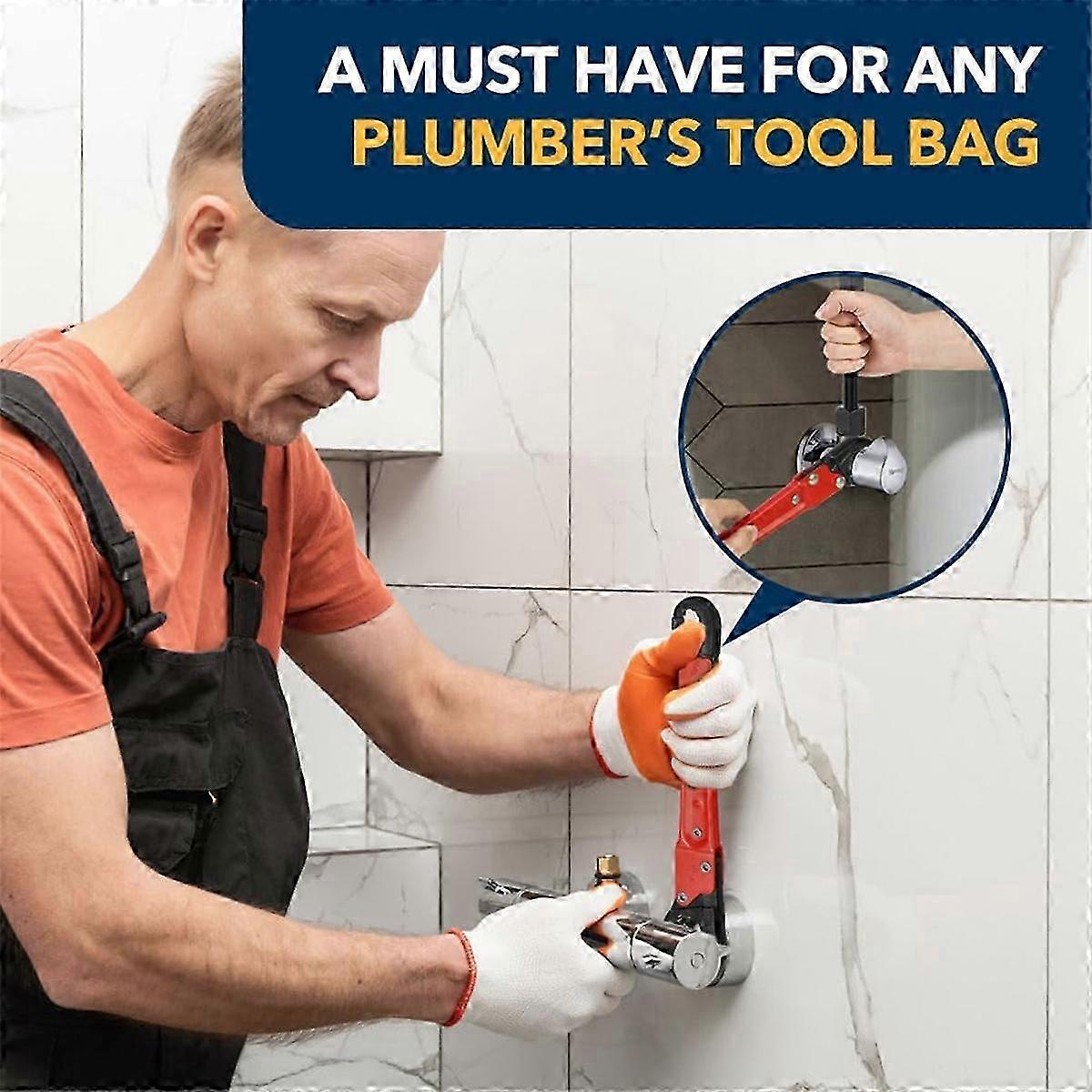 Plumbing Tools, Useful Angle Wrench Set, Plumbers Wrench Angle Stop Wrench Set Makes Plumbing Jobs