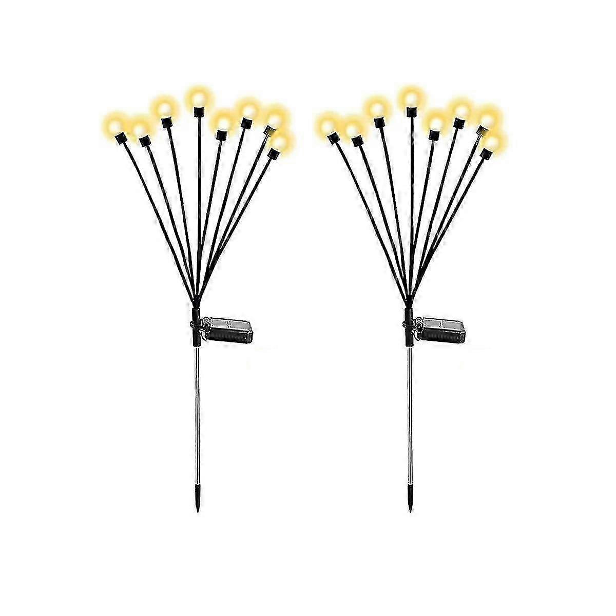 أضواء الحديقة الشمسية ، ترقية 8led أضواء اليراع الشمسية في الهواء الطلق للماء ، أضواء متمايلة الديكور