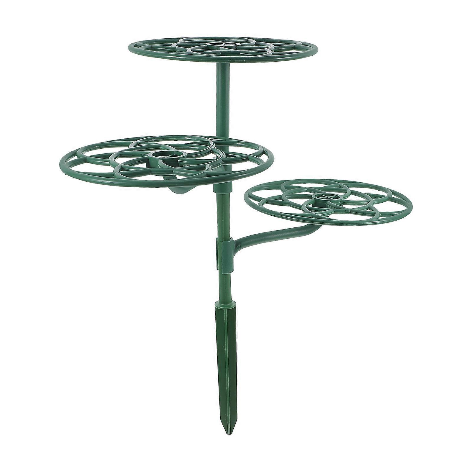 Trellis For Climbing Plants Outdoor Peony Support Cage Multilayer Design For Gardeners In Green 37.50X28.00X15.50Cm 1Set