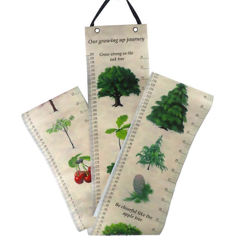 Printed Hanging Growth Chart with Plant Pattern Height Measurement Ruler for Nursery and Bedroom Room Decor