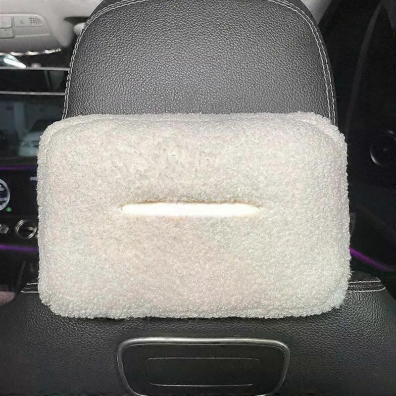 New Cute Cartoon Bow Cloud Car Tissue Box Hanging Napkin Bag Suitable for Car Back Seat Headrest Armrest Paper Organizer Storage Holder