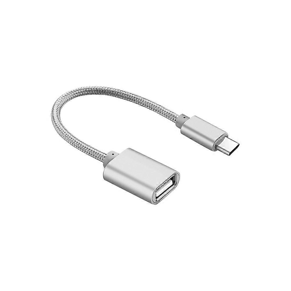 Connect Cable Type C OTG Cable Type-C To USB 2.0 Charging Adapter Silver For Tech Users 1Set