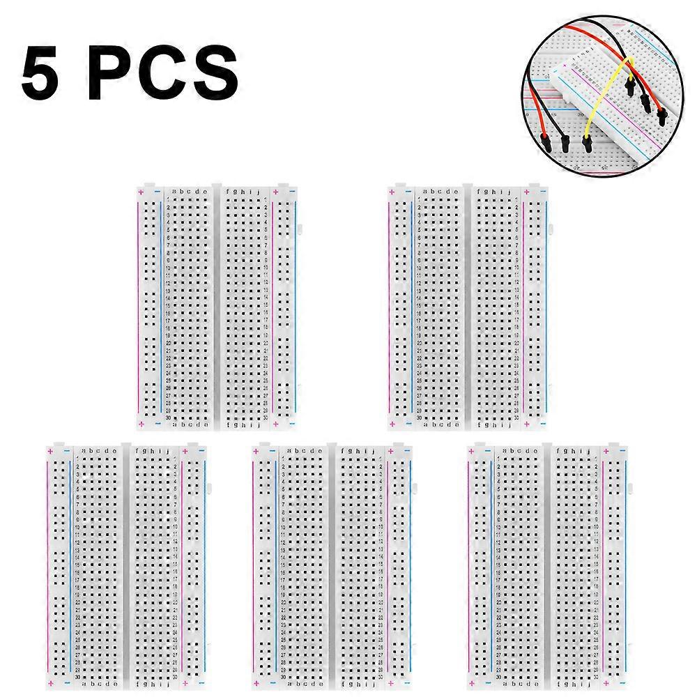 5 pcs Breadboard/Mini Breadboard/Experimental Board 400 Holes Length 8.5CM Width 5.5CM