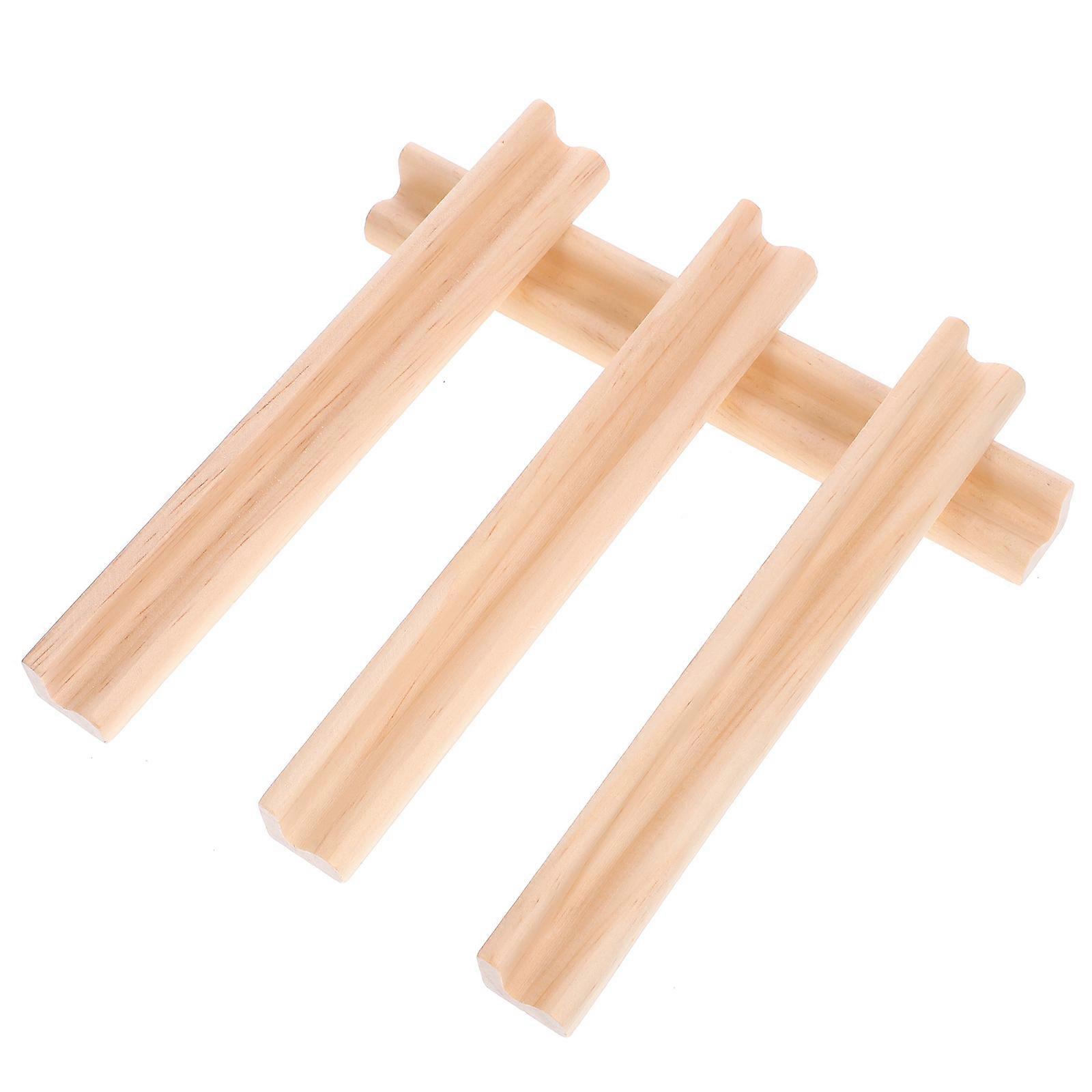 Wooden Domino Trays Holders for Alphabet Crafts, Traditional Games & DIY Ornaments – 4pcs Set for Family Fun