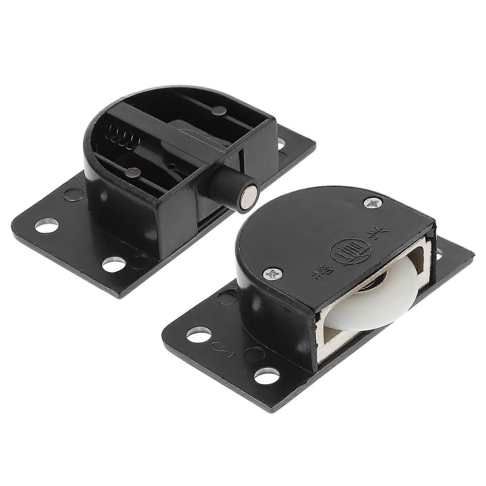 Înlocuirea șinei ușii dulapului ușă ușor de deschis ABS 2.3×1.2×0.7in 2 seturi