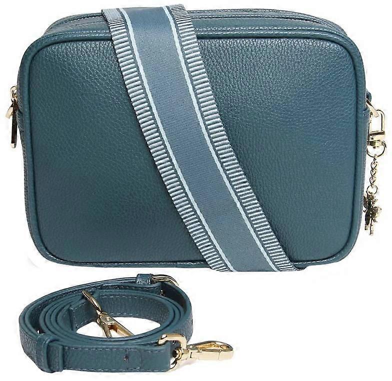 Alice Wheeler London Soho Camera Crossbody Bag - Teal Blue