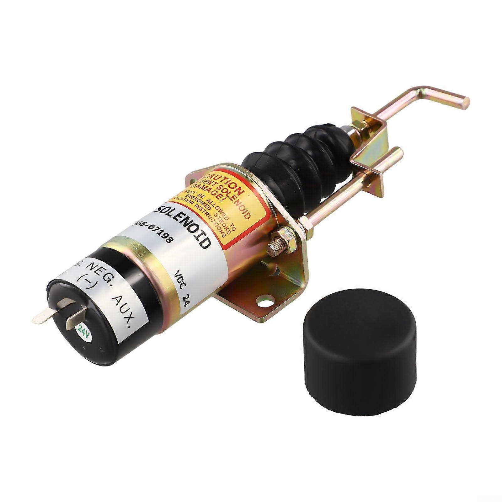 1502 Series Fuel Shutdown Solenoid Compatible with 24V Diesel Engine Models, Durable and Reliable Performance