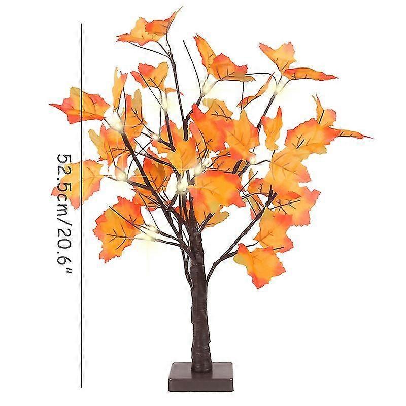 Thanksgiving Artificial Lighted Maple Tree Fall Autumn Maple Table Lig