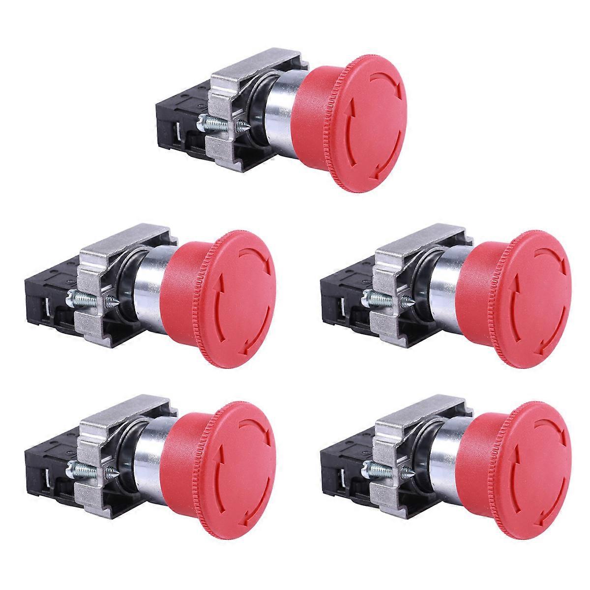 22mm NC Red Mushroom Emergency Stop Push Button Switch ZB2-BE102C