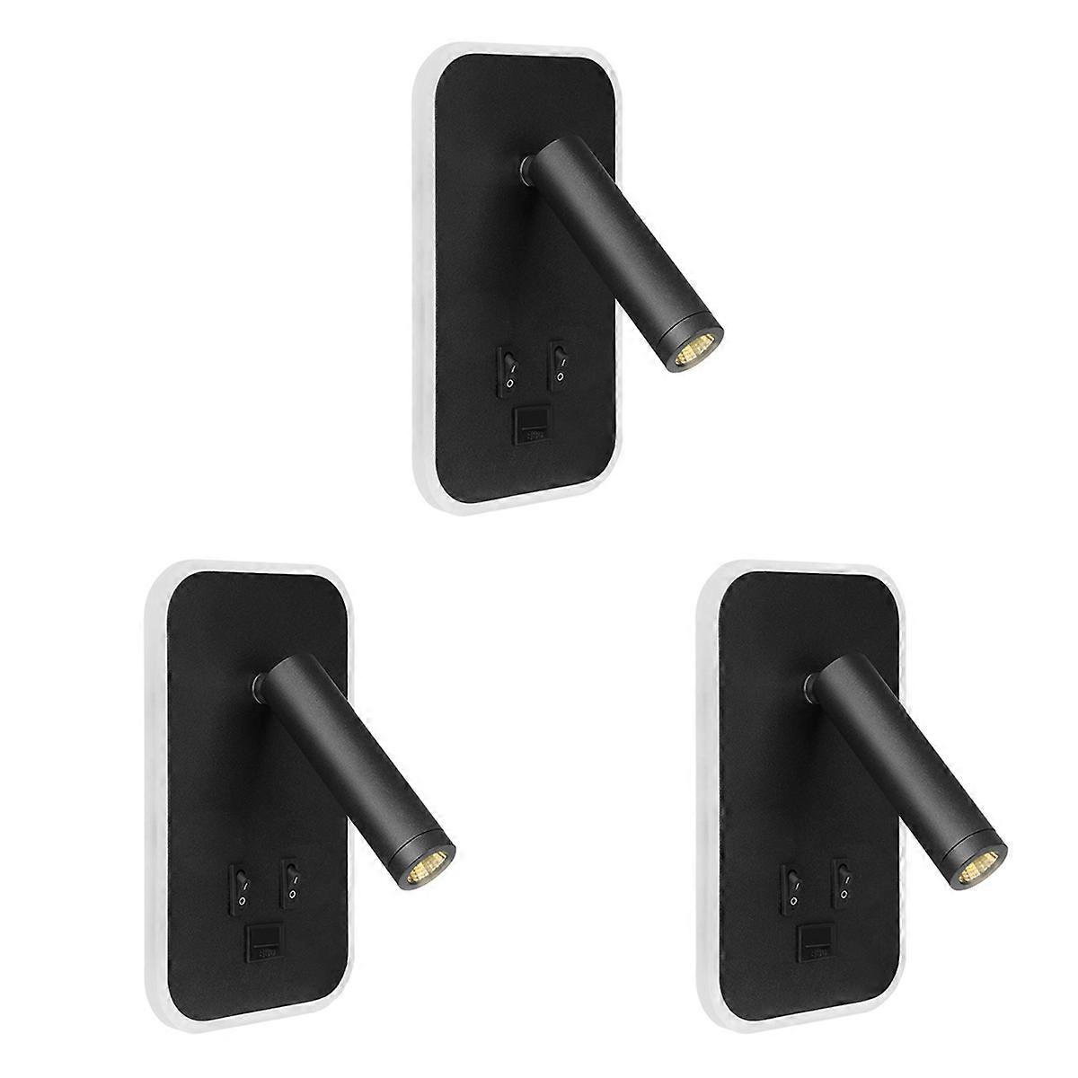 Adjustable Wall Lamp Bedside Study Reading Sconce Lamp Black