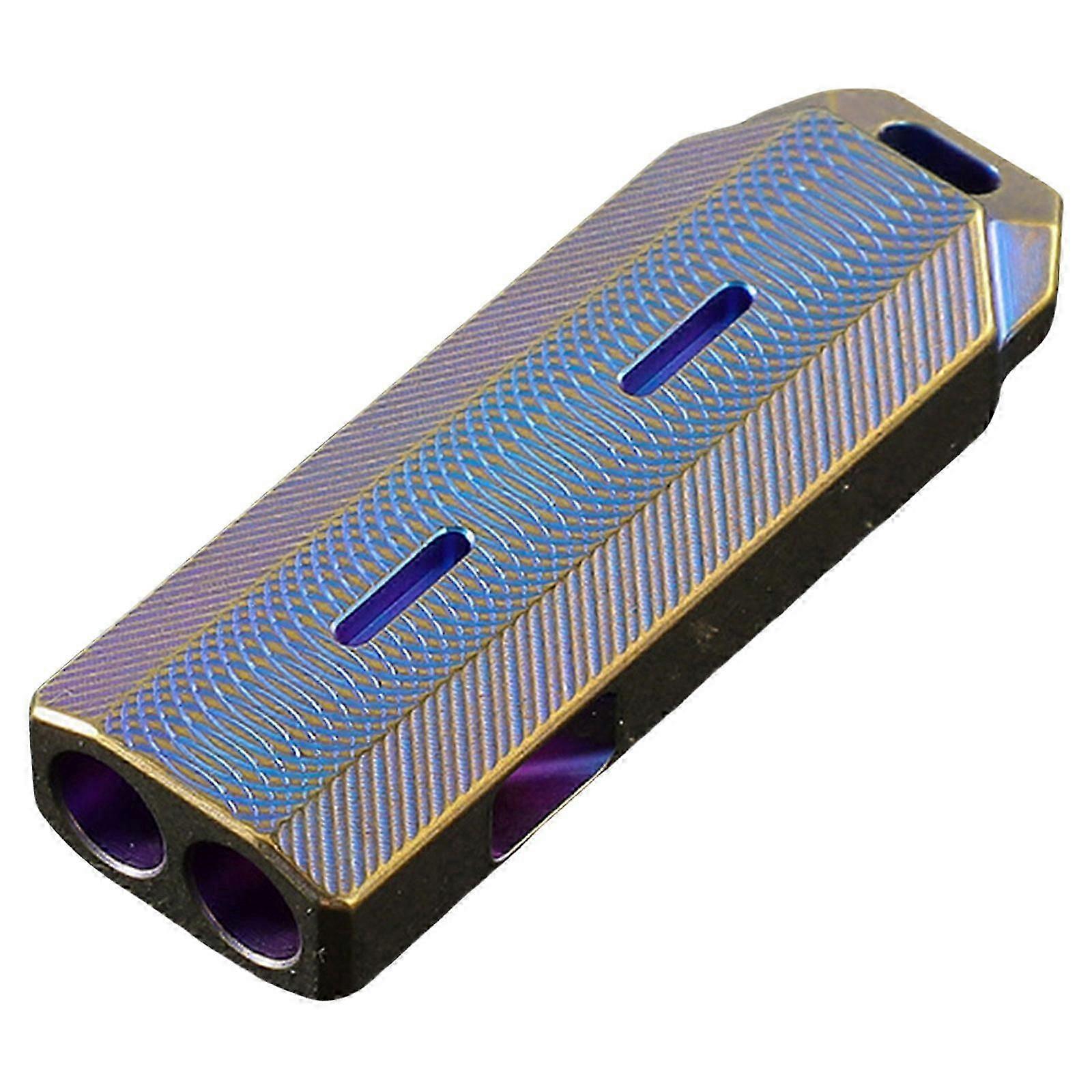 Emergencies Whistle Titaniums Alloy Double Tube Whistle Portable High Frequency Whistle with 120db Loud Sound Enduring