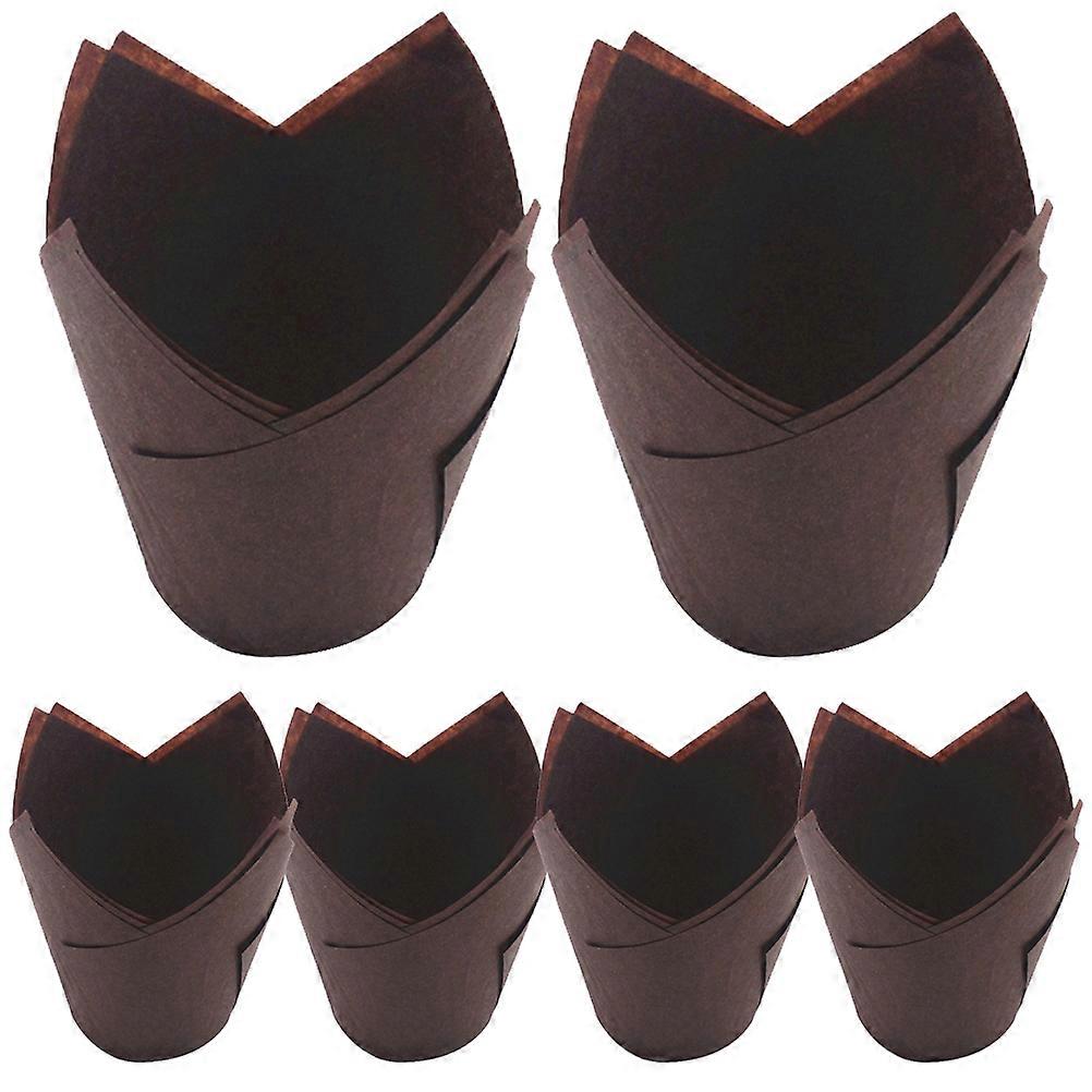 Paper Muffin Liners Tulip Shape Cupcake Wrappers Coffee Guests Hosts 50Pcs