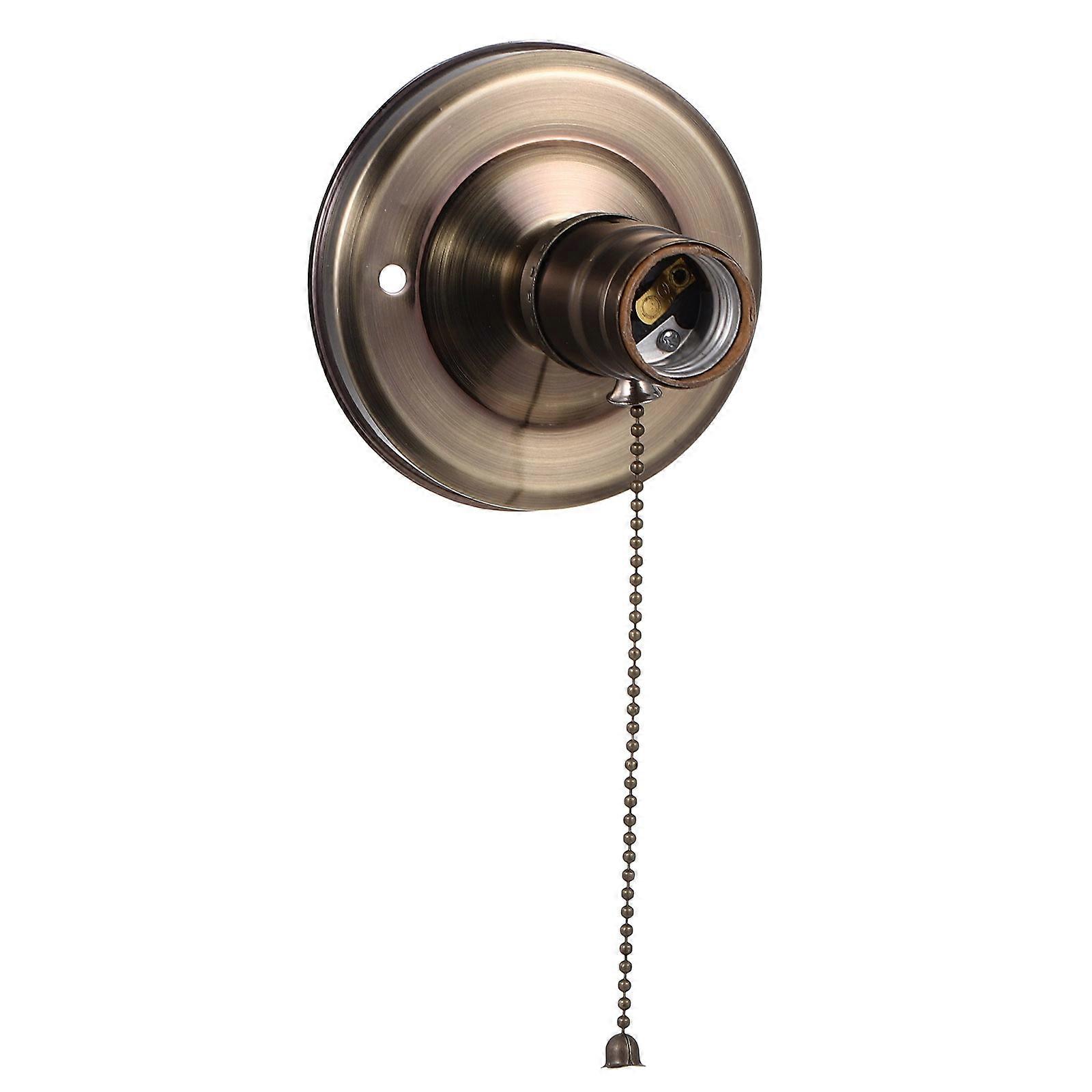 Retro Light Holder 1Set Brown Plastic Easy Install Light Socket for Home Use