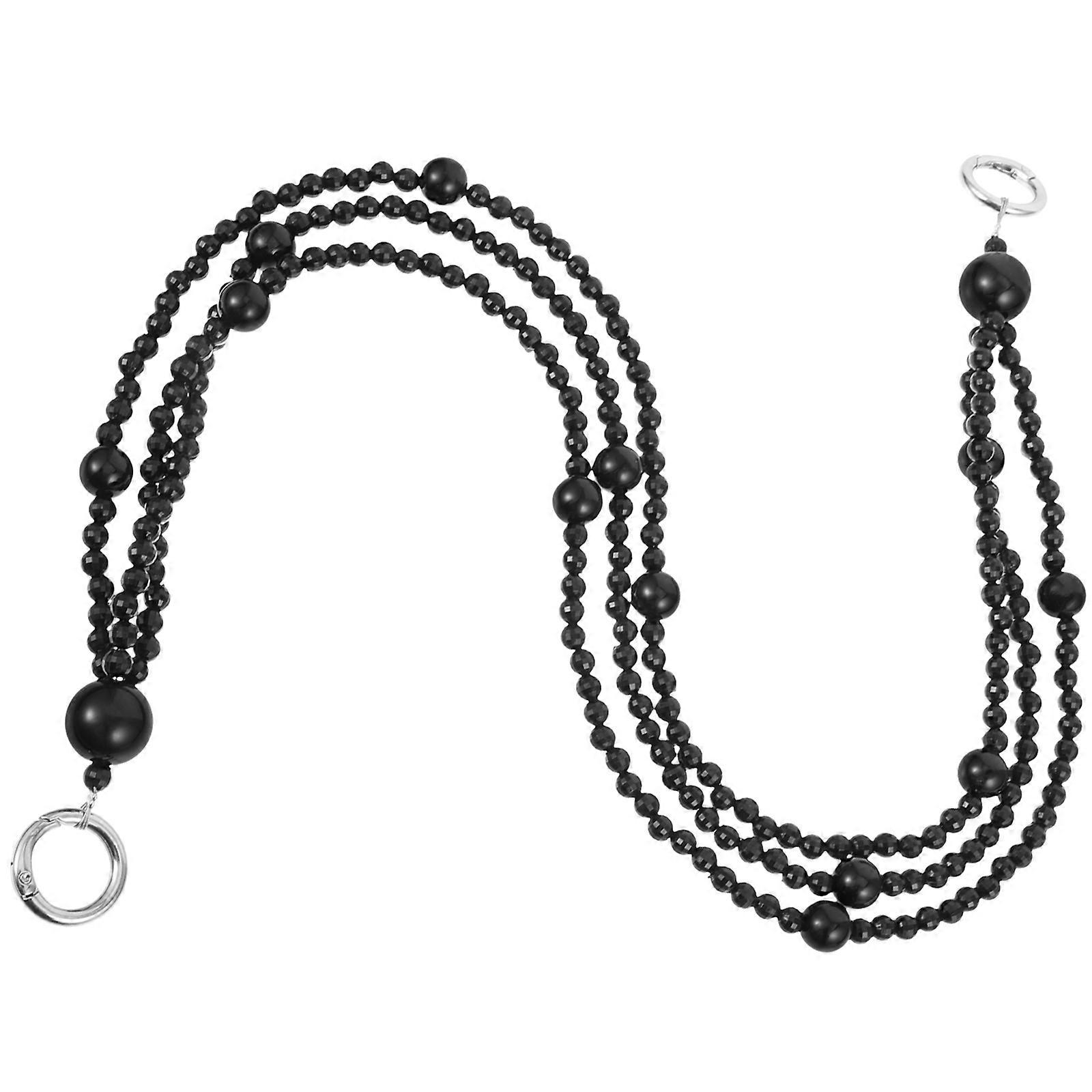 Pearl Beaded Chain Strap with Buckle for Handbags, Clutches, and Crossbody Bags – Long Decorative Acrylic Chain for DIY Purse Replacement
