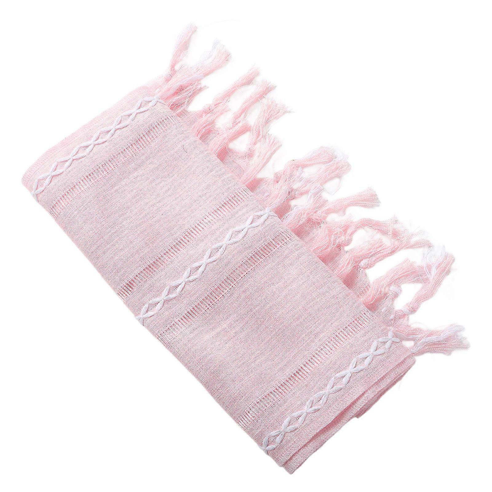 Boho Style Pink Table Runner Rustic Macrame Home Dining Bedroom Decor Non-slip 1Pcs
