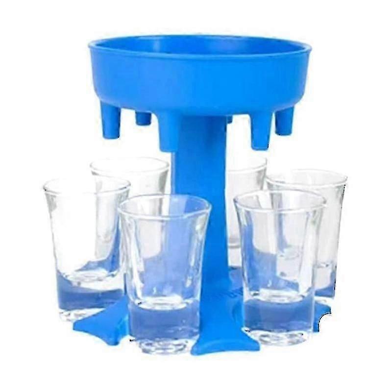 6个酒杯分配器酒吧派对分配器鸡尾酒啤酒分配器(带6个酒杯)