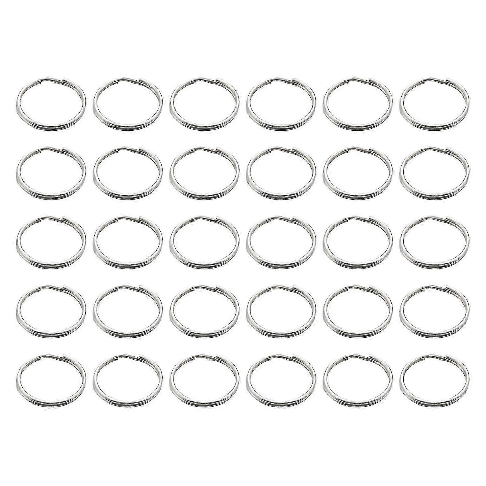 60 Pcs 20mm Outside Dia Universal Split Key Rings Keychain Holders--