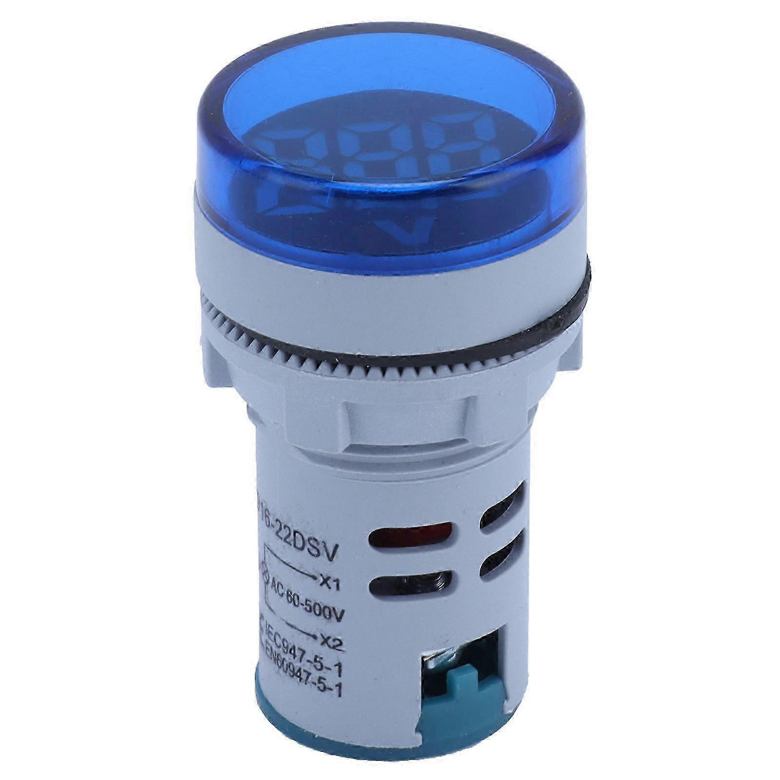 Round Shape Digital Voltage Signal Indicator Voltage Meter for 60~500V AC