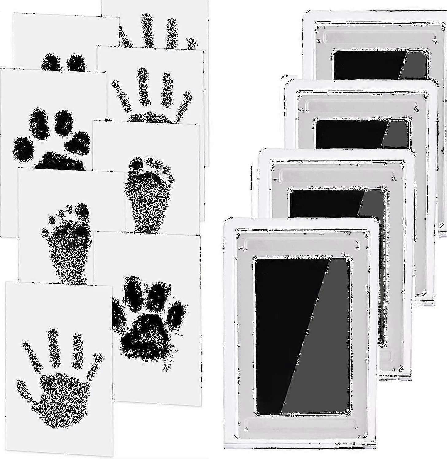 Baby Handprint And Footprint Kit, 4 Clean-touch Ink Pads for Infants