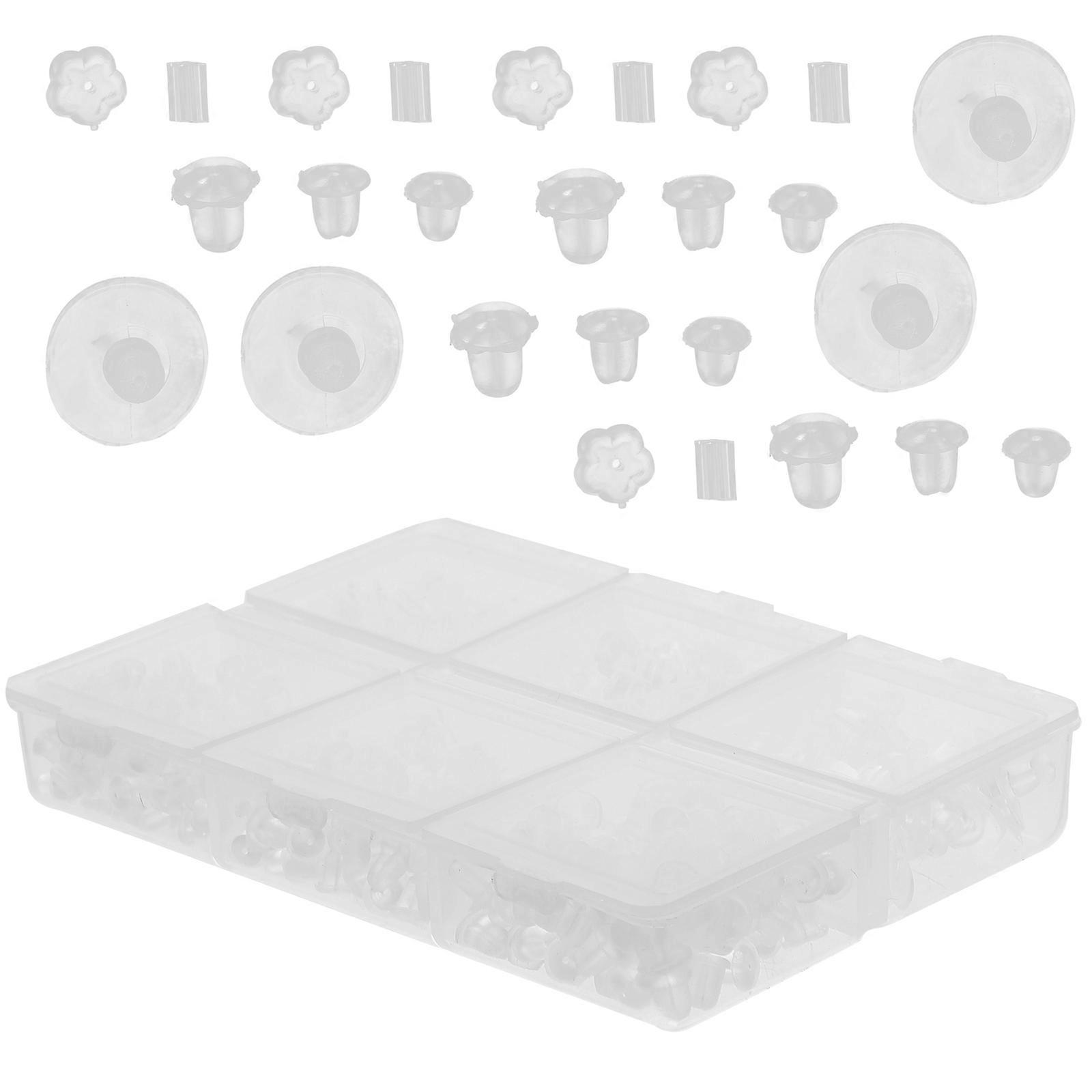 Secure Earring Backs Locking Earrings For Women 1.00X1.00X0.50Cm Five-Petaled Flower Design 600Pcs