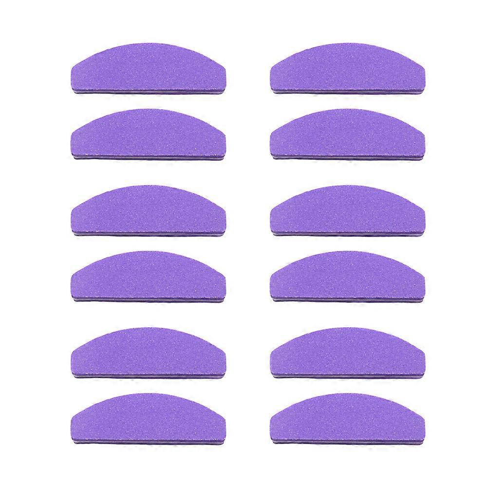 Nail Smoother Purple High Elastic Cotton Material Double-Sided Polishing Strip For Home Use 20Set