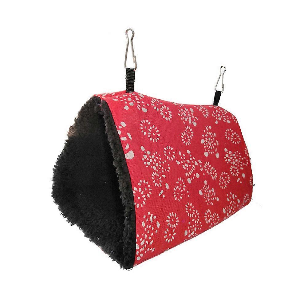 Warm Parrot House Play And Rest Area Triangle Shape Birds Hammock For Pet Birds Owners 1Set