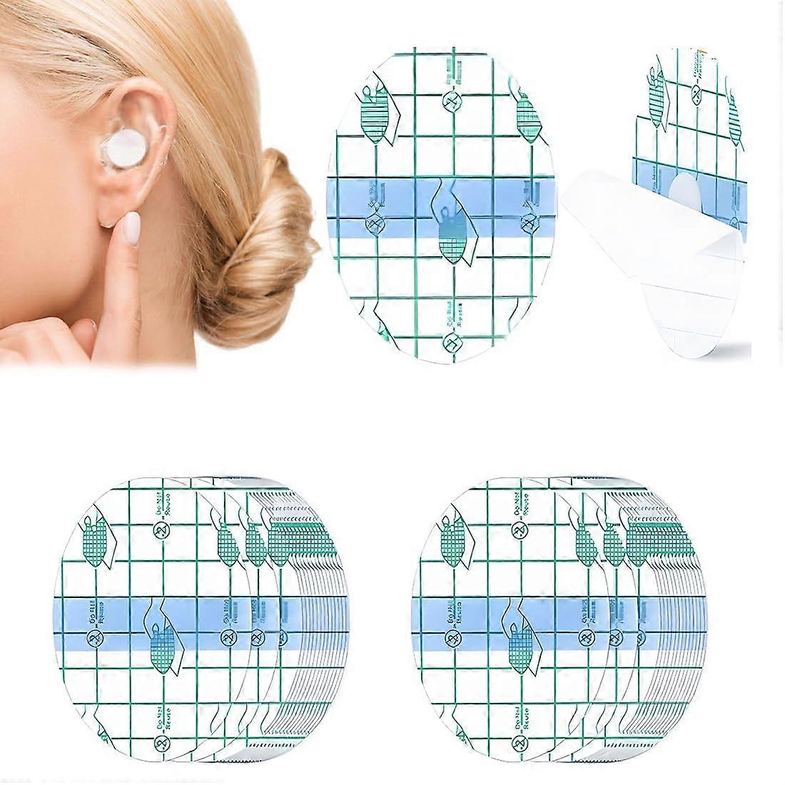 60Pack Ultra Thin Transparent Ear Covers for Showering, Wear Protection, Waterproof for Swimming