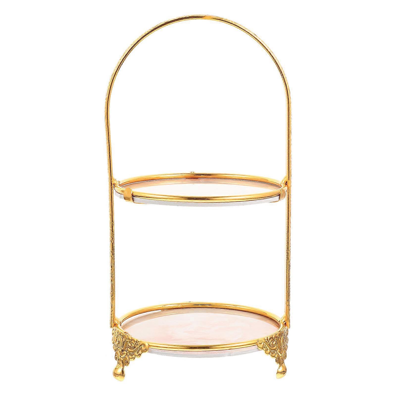 Multi Tiered Cake and Pastry Display Stand for Weddings, Birthdays, Afternoon Tea – Elegant Metal Fruit Tray with Stable Structure and Decorative