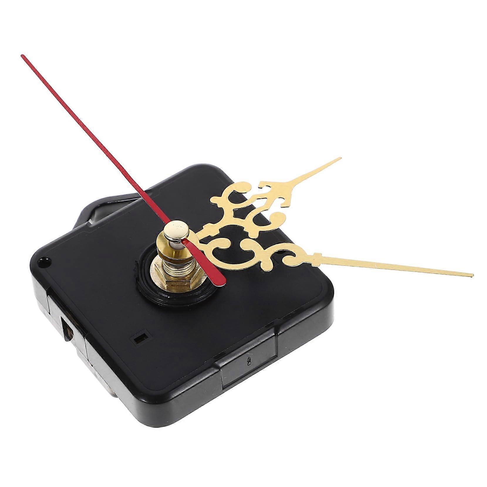Clock Motors Battery Operated Quartz Movement Replacement Kit with Black Wall Clock Hands and Mechanical Ticking Accessories